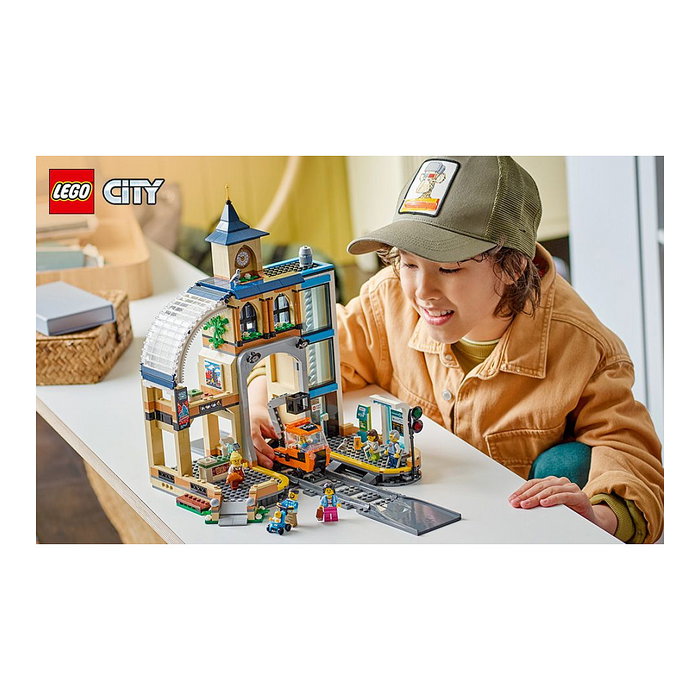 LEGO 60469 City Estación Central de Ferrocarril Hauptbahnhof - Juego de Construcción de 752 Piezas para Niños y Niñas de 7+ Años