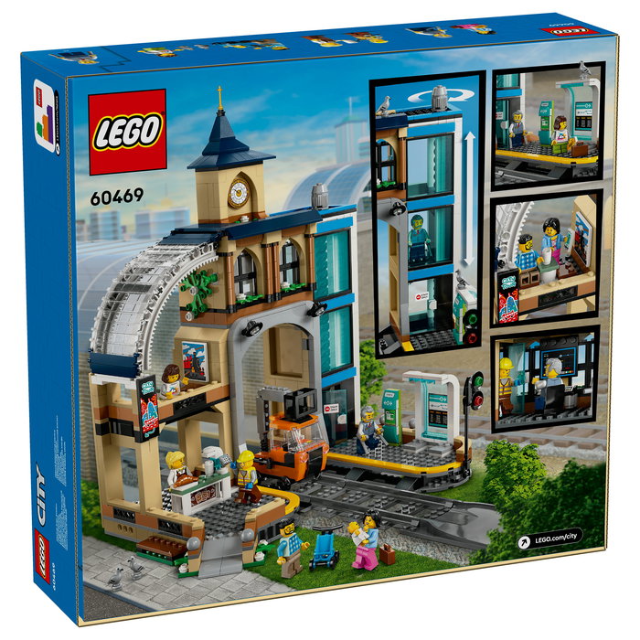 LEGO 60469 City Estación Central de Ferrocarril Hauptbahnhof - Juego de Construcción de 752 Piezas para Niños y Niñas de 7+ Años