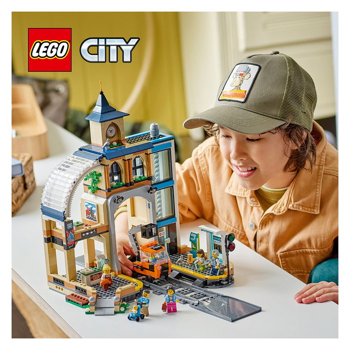 LEGO 60469 City Estación Central de Ferrocarril Hauptbahnhof - Juego de Construcción de 752 Piezas para Niños y Niñas de 7+ Años