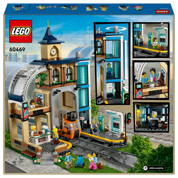 LEGO 60469 City Estación Central de Ferrocarril Hauptbahnhof - Juego de Construcción de 752 Piezas para Niños y Niñas de 7+ Años