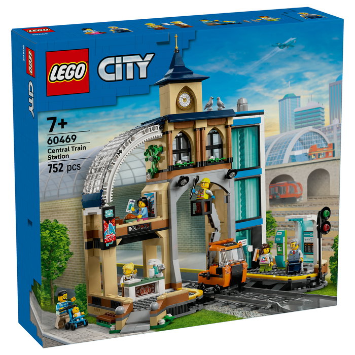 LEGO 60469 City Estación Central de Ferrocarril Hauptbahnhof - Juego de Construcción de 752 Piezas para Niños y Niñas de 7+ Años