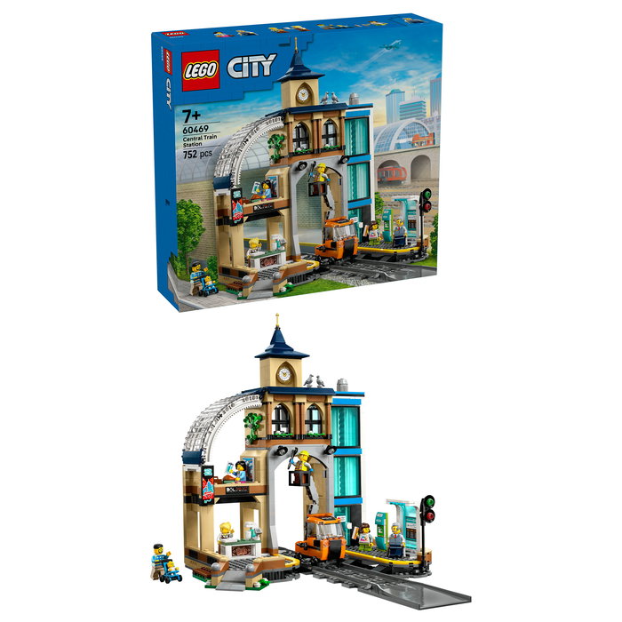 LEGO 60469 City Estación Central de Ferrocarril Hauptbahnhof - Juego de Construcción de 752 Piezas para Niños y Niñas de 7+ Años