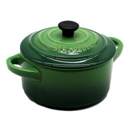Le Creuset Mini Cocotte 10x5cm Bamboo Green, 0,25L, Stoneware con Esmalte para Tapas y Dips