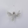 DKD Home Decor Decoracion Colgante Navidad Alpina Blanco Beige 8 x 15 x 16 cm (12 Unidades)