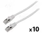 Lanberg Pack de 10 Patchcord Cat 6 F/UTP 2m Gris