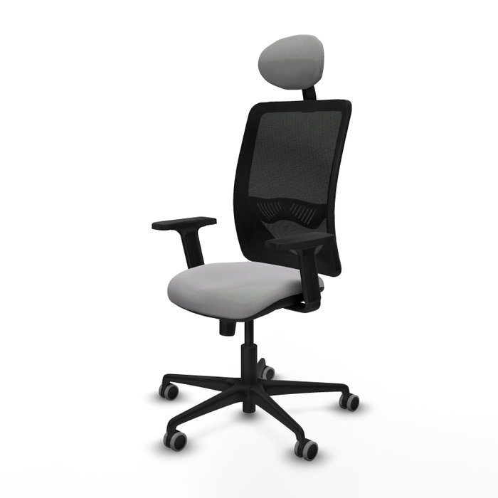 PIQUERAS Y CRESPO Silla de oficina Zulema con mecanismo Sincro, Gris claro y Negro PIQUERAS Y CRESPO Silla de oficina Zulema con mecanismo Sincro, Gris claro y Negro
