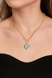 Heliophilia Silver CK9947 Collar de Metal Dorado para Mujer, Elegante y Sofisticado, Talla Única Ajustable, Metal