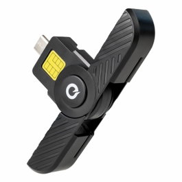 Tooq TQR-3011B Lector de Tarjetas Inteligentes USB-C Negro