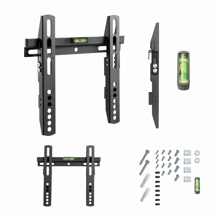 Gembird WM-42F-02 Soporte de Pared para TV 23-42" (106,7 cm), Compatible VESA hasta 200x200 mm, Soporta 40 kg, Color Negro