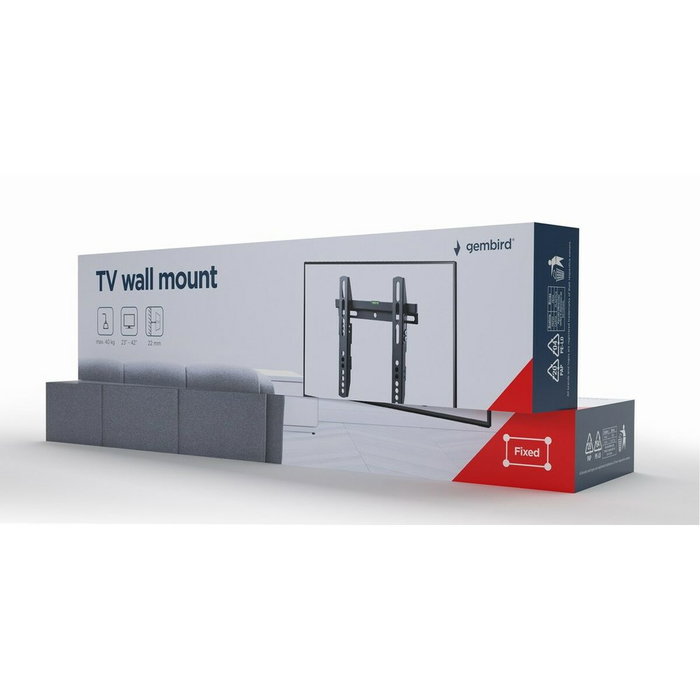 Gembird WM-42F-02 Soporte para TV Negro 23-42 pulgadas Gembird WM-42F-02 Soporte para TV Negro 23-42 pulgadas