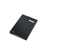 Esselte Portafirmas Tapa Cartón Forrado Fuelle con 10 Separadores Negro 240x16x340 mm