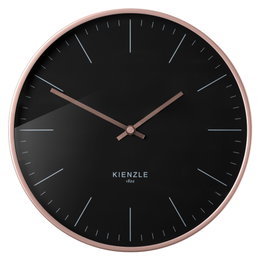 Kienzle Reloj de Pared DCF Moderno Oro Rosa/Negro 25cm