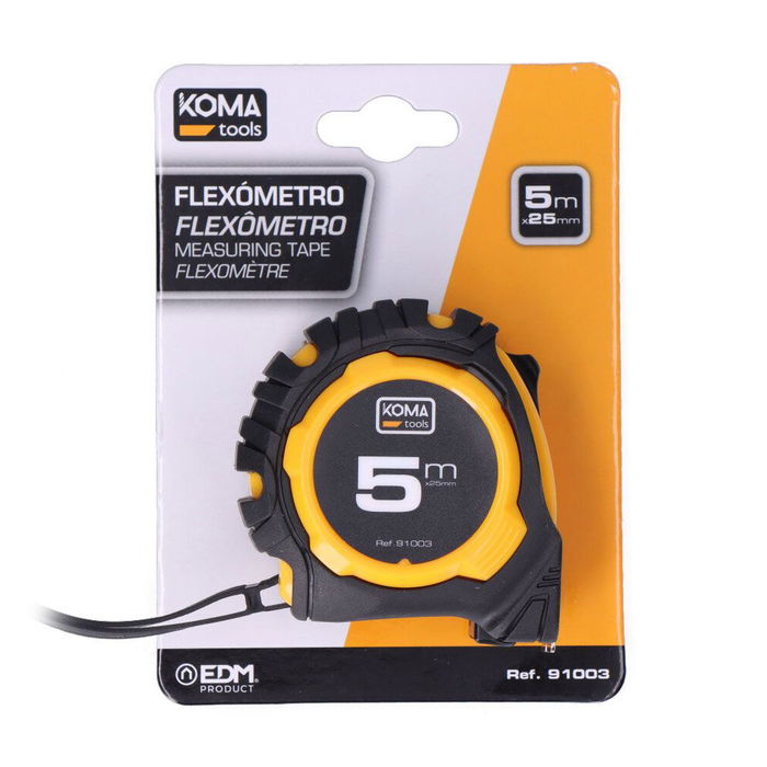 Koma Tools Flexómetro Standard 5 m x 25 mm Cuerpo ABS Antideslizante
