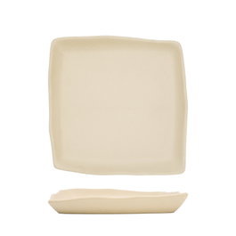 Summa Plato Llano Cuadrado Crema (Set de 6) de Gres, 21.5x21.5 cm