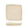 Summa Plato Llano Cuadrado Crema (Set de 6) de Gres, 21.5x21.5 cm