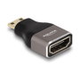 DeLOCK Adaptador HDMI Mini-C macho a HDMI hembra 8K 60 Hz Gris Metal 60080