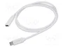 LogiLink Cable USB 2.0 Type-C C/M a C/F, 100W, 1 m, blanco