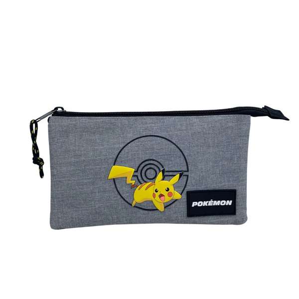 Toybags Estuche Pokemon Pikachu Triple 40 x 30 x 15 cm Forrado Personalizado