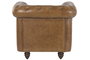 DKD Home Decor Sillón Chester Cuero Envejecido Marrón