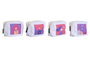DKD Home Decor Neceser Urban Love is in the air 23 Multicolor Blanco Canvas 6 x 12 x 15 cm (4 Unidades)