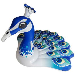 Jet Lag Colchoneta Pavo Real Inflable 150 cm para Piscina y Playa