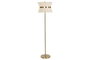 DKD Home Decor Lámpara de Pie Metal e Hilo Dorado y Crudo 40x40x157 cm