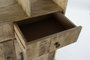 DKD Home Decor Estanteria Cottage Estilo Rústico Natural Mango y Metal 95 x 44 x 172 cm con 2 Cajones y 2 Puertas