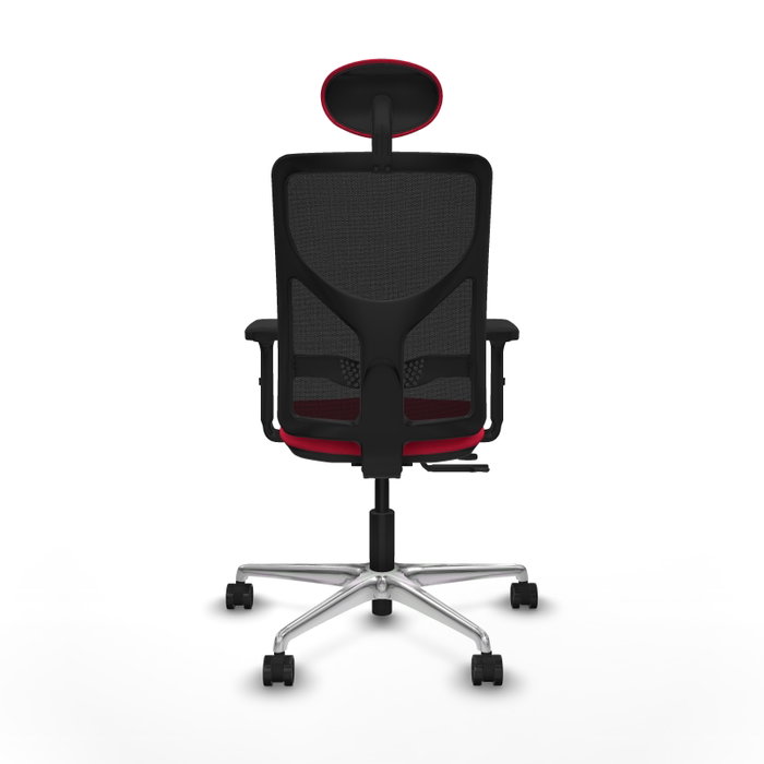 PIQUERAS Y CRESPO Silla de oficina Motilla con mecanismo Sincro/Traslack, Rojo y Negro