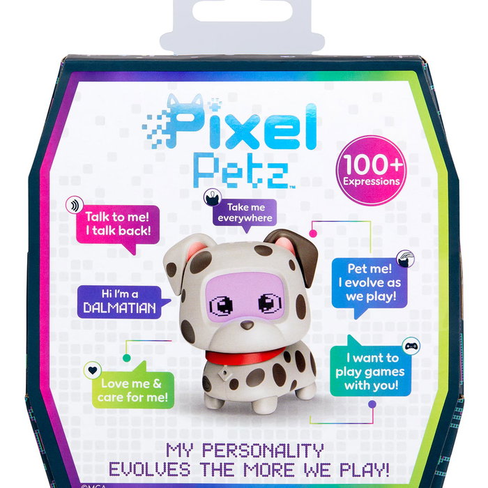 MGA Pixel Petz Dalmata 540304 - Mascota Interactiva que Aprende y Evoluciona, Juguete para Niños +3 Años