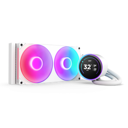 NZXT RL-KR28E-W2 Kraken Elite 280 RGB Refrigeración Líquida Todo en Uno Blanco Pantalla LCD 14cm 2 Ventiladores