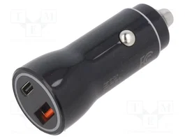 AKYGA Alimentador USB para coche con puertos USB A y USB C