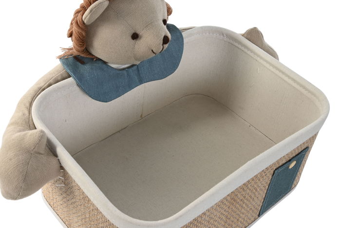 DKD Home Decor Cesta Baby Natural Verde Fibra Trenzada Algodon Set de 2 40 x 32 x 27 cm DKD Home Decor Cesta Baby Natural Verde Fibra Trenzada Algodon Set de 2 40 x 32 x 27 cm