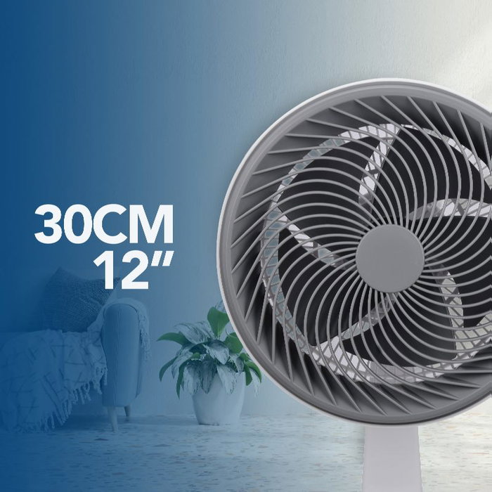 Daewoo Ventilador de Sobremesa de 30 cm (12"), 90 W, High Speed