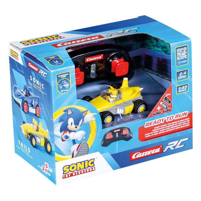 Sonic the Hedgehog coche teledirigido RC 1/43 2,4 GHz Mini Tails
