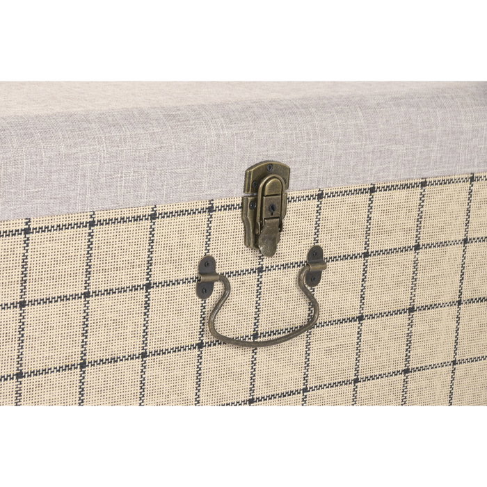 DKD Home Decor Juego de 3 Baúles de Poliéster y Madera Beige DKD Home Decor Juego de 3 Baúles de Poliéster y Madera Beige