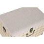DKD Home Decor Juego de 3 Baúles de Poliéster y Madera Beige