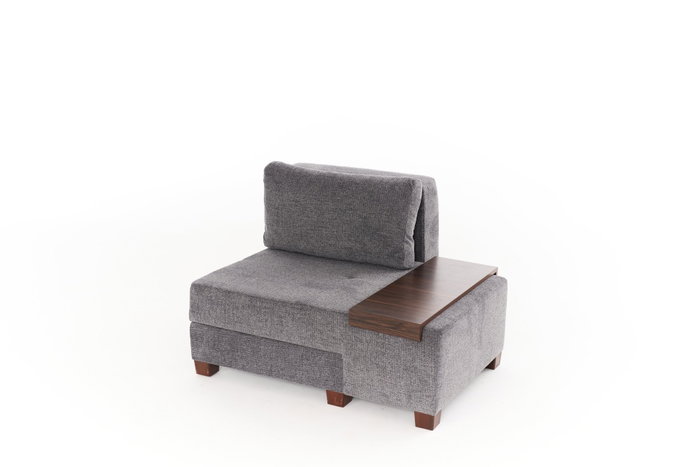 Atelier Del Sofa Sofá Cama Chenille Derecho Gris 116x93x83 cm, Comodidad y Estilo para tu Hogar