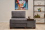 Atelier Del Sofa Sofá Cama Chenille Derecho Gris 116x93x83 cm, Comodidad y Estilo para tu Hogar
