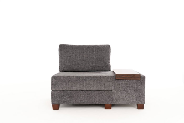 Atelier Del Sofa Sofá Cama Chenille Derecho Gris 116x93x83 cm, Comodidad y Estilo para tu Hogar