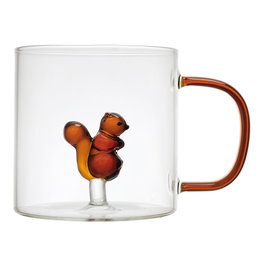 Home Deco Factory Vaso Vidrio Figuras Animales 300 ml - Ballena, Tortuga o Ardilla