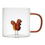 Home Deco Factory Vaso Vidrio Figuras Animales 300 ml - Ballena, Tortuga o Ardilla