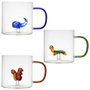 Home Deco Factory Vaso Vidrio Figuras Animales 300 ml - Ballena, Tortuga o Ardilla
