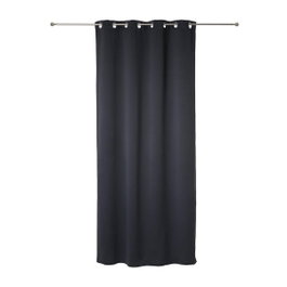 Atmosphera Cortina opaca con ollaos gris oscuro 140 x 260 cm