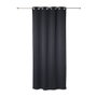 Atmosphera Cortina opaca con ollaos gris oscuro 140 x 260 cm