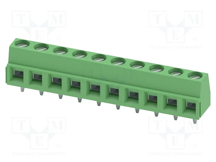 PHOENIX CONTACT MKDSN1.5/10-5.08, Listón para impresión de alimentación, 10 pines, 17,5A, 400V, verde PHOENIX CONTACT MKDSN1.5/10-5.08, Listón para impresión de alimentación, 10 pines, 17,5A, 400V, verde