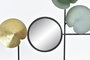 DKD Home Decor Decoración de Pared Oriental Verde Menta Dorado Metal Espejo 45 x 3 x 30 cm (2 Unidades)