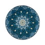 Home Deco Factory Vajilla 12 Piezas Porcelana Apto Lavavajillas, Diseño Mandala Azul, Incluye 4 Platos de 19, 20 y 27 cm