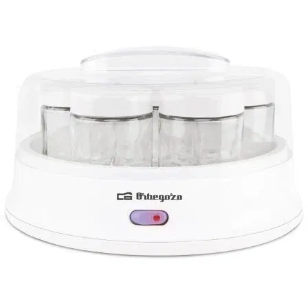 Orbegozo Yogurtera YU 2350 | 15W | 7 Vasos de Cristal 200ml | Fabricante de Yogures Caseros