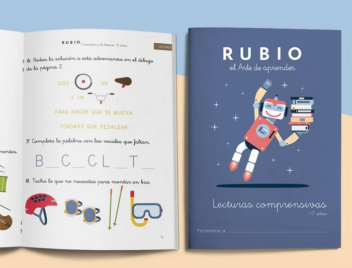 Rubio Cuaderno Lecturas Comprensivas para +7 Años con Certificado FSC Formato DIN A5