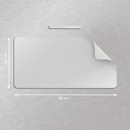 Leitz Alfombrilla de sobremesa 80x40 cm gris claro